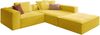 KAWOLA Sofa CARMO Ecksofa Stoff gelb mit Hocker Recamiere rechts 68 x 191 x 306 cm Bild 3