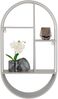 House Nordic Wandregal, oval, Stahl, cool grey, 35x15x60 cm Bild 2