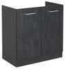 Spülenunterschrank R-Line Schwarz Beton 80 cm ohne Arbeitsplatte Vicco Bild 4