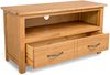 TV-Schrank, Lowboard TV 90x35x48 cm Massivholz Eiche d6397e Bild 1