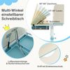 Höhenverstellbarer Schreibtisch mit Neigbarer Tischplatte &Schublade &Regal Kinder Studiertisch Blau Bild 5