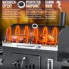 KESSER® Grill Grillwagen XXL Holzkohlegrill mit Deckel, Rädern, Edelstahl-Griff, Grillrost und Thermometer Holzkohle kohlegrill Wagen groß Kohle BBQ Barbeque Camping, Terrasse, Garten XXL, Grau + Set Bild 2
