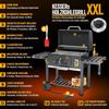 KESSER® Grill Grillwagen XXL Holzkohlegrill mit Deckel, Rädern, Edelstahl-Griff, Grillrost und Thermometer Holzkohle kohlegrill Wagen groß Kohle BBQ Barbeque Camping, Terrasse, Garten XXL, Grau + Set Bild 3