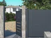 Vente-unique - PRIMO Side gate Metall Grau - B 4,6 cm x H 161 cm x L 100 cm Bild 2