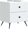 vidaXL Nachttisch 2 pcs Weiß 43 x 34,5 x 47,5 cm Holzwerkstoff 895446 Bild 2