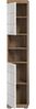 Xonox Wave Hochschrank (B/H/T 37x191x31 cm) weiß Hochglanz tiefzieh und Nox Oak Nachbildung Bild 3