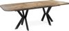 WFL GROUP Esstisch Olivia ausziehbarer rechteckig industrial mit schwarzen Metallbeinen (MADE IN EU, erhältlich in einer Größe – 200x100x76 cm, ausziehbar auf 280 cm), Tisch platzsparend in Holzoptik für Wohnzimmer mit abgerundeten Ecken Bild 4