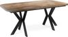 WFL GROUP Esstisch Olivia ausziehbarer rechteckig industrial mit schwarzen Metallbeinen (MADE IN EU, erhältlich in einer Größe – 200x100x76 cm, ausziehbar auf 280 cm), Tisch platzsparend in Holzoptik für Wohnzimmer mit abgerundeten Ecken Bild 2