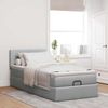 vidaXL Ottomane Bett mit Matratze & LEDs Hellgrau 80x200 cm Stoff 3312263 Bild 4