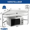 DanDiBo Eckregal Küche Arbeitsplatte Küchenregal 72x72 cm Mikrowellenregal Weiß 2 Stufig 96689 Mikrowellen Regal Ecke Bild 2