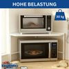 DanDiBo Eckregal Küche Arbeitsplatte Küchenregal 72x72 cm Mikrowellenregal Weiß 2 Stufig 96689 Mikrowellen Regal Ecke Bild 5
