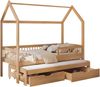 Mirjan24 Kinderbett Asher mit 2 Bettschubladen , natur, 90x200 cm Bild 2