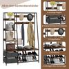Industrielle Garderobe mit Schuhbank für den Eingangsbereich 122x40x180 cm Rustikales Braun Bild 3