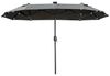 Outsunny Sonnenschirm Doppelsonnenschirm mit verstellbarem Neigungswinkel, LxB: 292x150 cm, Gartenschirm, Marktschirm, Grau, Stahl Bild 4