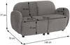 Mendler 2-Sitzer Couch Loungesofa, Öko-Tex, Stoff/Textil Chenille, Braun, 77x148x79 cm Bild 3