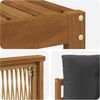 vidaXL Outdoor-Sofagarnitur mit Kissen 6 pcs Natur und Anthrazit 3382350 Bild 5