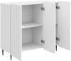 vidaXL Sideboard Hochglanz Weiß 89 x 34,5 x 82 cm Holzwerkstoff 894419 Bild 3