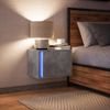 vidaXL Wand-Nachttisch mit LED-Leuchten Betongrau 852095 Bild 5