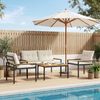 vidaXL Gartenmöbel-Set 4 pcs Cremeweiß Poly-Rattan 42025357 Bild 4