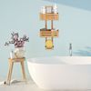 Relaxdays Duschregal, Bambus natur, 28 x 15,5 x 65 cm Bild 2