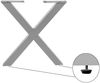 Tischgestell 2er Set Roheisen lackiert 70x10x74 cm silber X-Gestell 77090802 Bild 3