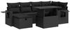 vidaXL 7-tlg. Garten-Sofagarnitur mit Kissen Schwarz Poly Rattan 3327855 Bild 2
