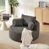 Cloud Sofa ohne Montage, Chenille Sessel mit Rückenstützkissen, gemütliches Lounge Sofa, Wohnzimmermöbel,Grau Bild 5