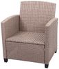 XXL Poly-Rattan Garnitur HWC-F10, Balkon-/Garten-/Lounge-Set Sitzgruppe, Sofa Sessel mit Kissen Spun Poly ~ grau-braun Bild 4