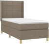 vidaXL Boxspringbett mit Matratze & LED Taupe 100x200 cm Stoff 3138857 Bild 4
