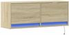 TV-Wandschrank, Fernsehschrank mit LED-Beleuchtung Sonoma-Eiche 100 x 31 x 35 cm Bild 3