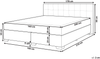 Boxspringbett Polsterbezug Schwarz 160x200 cm Mit Taschenfederkernmatratzen Leinenoptik Quadratischen Steppnähte Hohe Kopfteil Elegant Klassisch Bild 2