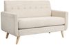 HOMCOM 2-Sitzer Polstersofa im Modern-Stil mit Holzbeine, Samtoptik, Doppelsofa 1 Teile, für Schlafzimmer, Wohnzimmer, Beige Bild 5