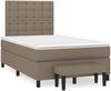 vidaXL Boxspringbett mit Matratze Taupe 120x200 cm Stoff 3136905 Bild 2
