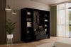 ALTDECOR Drehtürenschrank NELIA (Kleiderschrank Garderobenschrank mit viel Stauraum, Moderner Schrank) Vielseitiger Drehtürenschrank mit Spiegeltüren Spiegel Lamellen Bild 3
