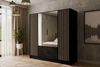 ALTDECOR Drehtürenschrank NELIA (Kleiderschrank Garderobenschrank mit viel Stauraum, Moderner Schrank) Vielseitiger Drehtürenschrank mit Spiegeltüren Spiegel Lamellen Bild 2