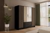 ALTDECOR Drehtürenschrank NELIA (Kleiderschrank Garderobenschrank mit viel Stauraum, Moderner Schrank) Vielseitiger Drehtürenschrank mit Spiegeltüren Spiegel Lamellen Bild 5