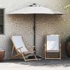 Garten-Sonnenschirm, Terrassenschirm Sand 294 x 150 x 223 cm Polyester und Stahl Bild 2