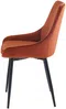 Vente-unique - MASURIE Stuhl SamtStoff Rot - B 56 cm x H 85,5 cm x L 49 cm Bild 5