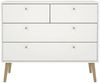 Dmora Kommode Pelagie, Mehrzweckkommode, Schlafzimmerkommode, Schrank mit Schubladen, 99x39 h82 cm, Weiß Bild 5
