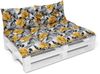 Amilian Dekokissen Dekokissen Set 3-teilig Gartenbank Outdoor 80x120cm + 2 x40x60cm, Gartenbankauflage & Sitzpolster für Outdoor und Europaletten Bild 2