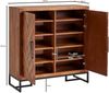 Kadima Design Schuhschrank Sheesham, Fischgrätmuster, große Ablage. 100x40x105 cm Bild 4