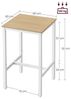 Vasagle Bartisch, Stehtisch, Küchentisch, hoch, mit Stahlgestell, 60 x 60 x 92 cm, einfache Montage, für Küche, Wohnzimmer, modern, Eichenbeige-Weiß von Songmics LBTDE025W09 Bild 3