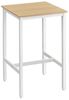 Vasagle Bartisch, Stehtisch, Küchentisch, hoch, mit Stahlgestell, 60 x 60 x 92 cm, einfache Montage, für Küche, Wohnzimmer, modern, Eichenbeige-Weiß von Songmics LBTDE025W09 Bild 2