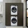 Roomart DUO-I Waschmaschinenschrank Schrankwand 157 cm – Waschmaschine & Trockner + Hochschrank | • Schwarz-Eiche Bild 4