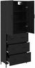 vidaXL Highboard Schwarz Eichen-Optik 69,5 x 34 x 180 cm Holzwerkstoff 3416166 Bild 5