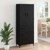 vidaXL Highboard Schwarz Eichen-Optik 69,5 x 34 x 180 cm Holzwerkstoff 3416166 Bild 4
