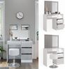 Schminktisch Sherry Weiß 90 cm mit LED-Spiegel und Hocker Vicco Bild 2
