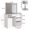 Schminktisch Sherry Weiß 90 cm mit LED-Spiegel und Hocker Vicco Bild 3