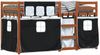 vidaXL Etagenbett mit Vorhängen Weiß Schwarz 90x200 cm Kiefernholz 3283946 Bild 4