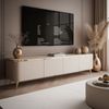 ALLHOUSE24 TV-Schrank LINE 200 cm Kaschmir matt, LED, Push-Open, goldene Metallbeine Breite 200 cm Bild 3